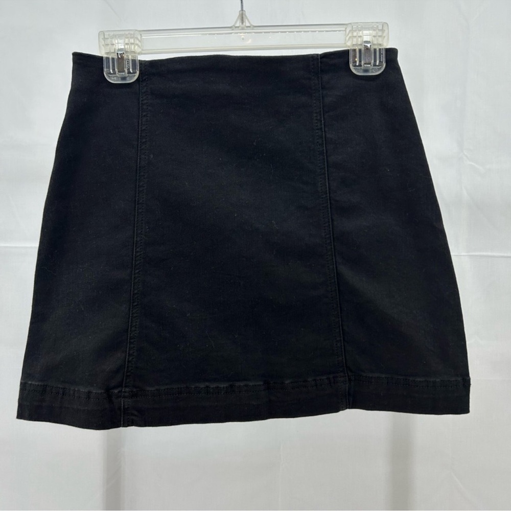 BDG Stone Washed Black Zip Up Jean Skirt, Size: S - Picture 3 of 7